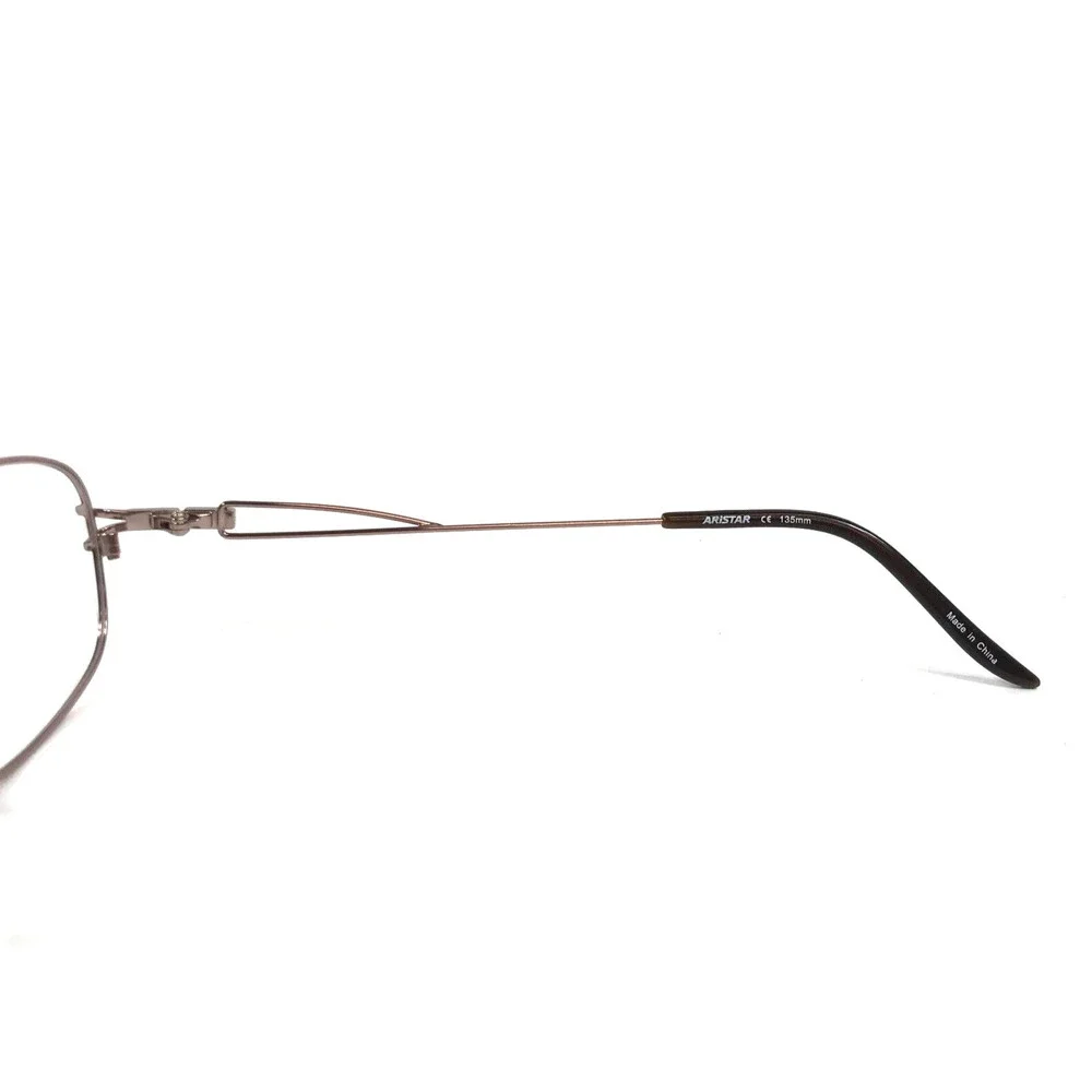 Aristar by Charmant Eyeglasses Frames AR18411 535 Brown Rectangle 54-16-135